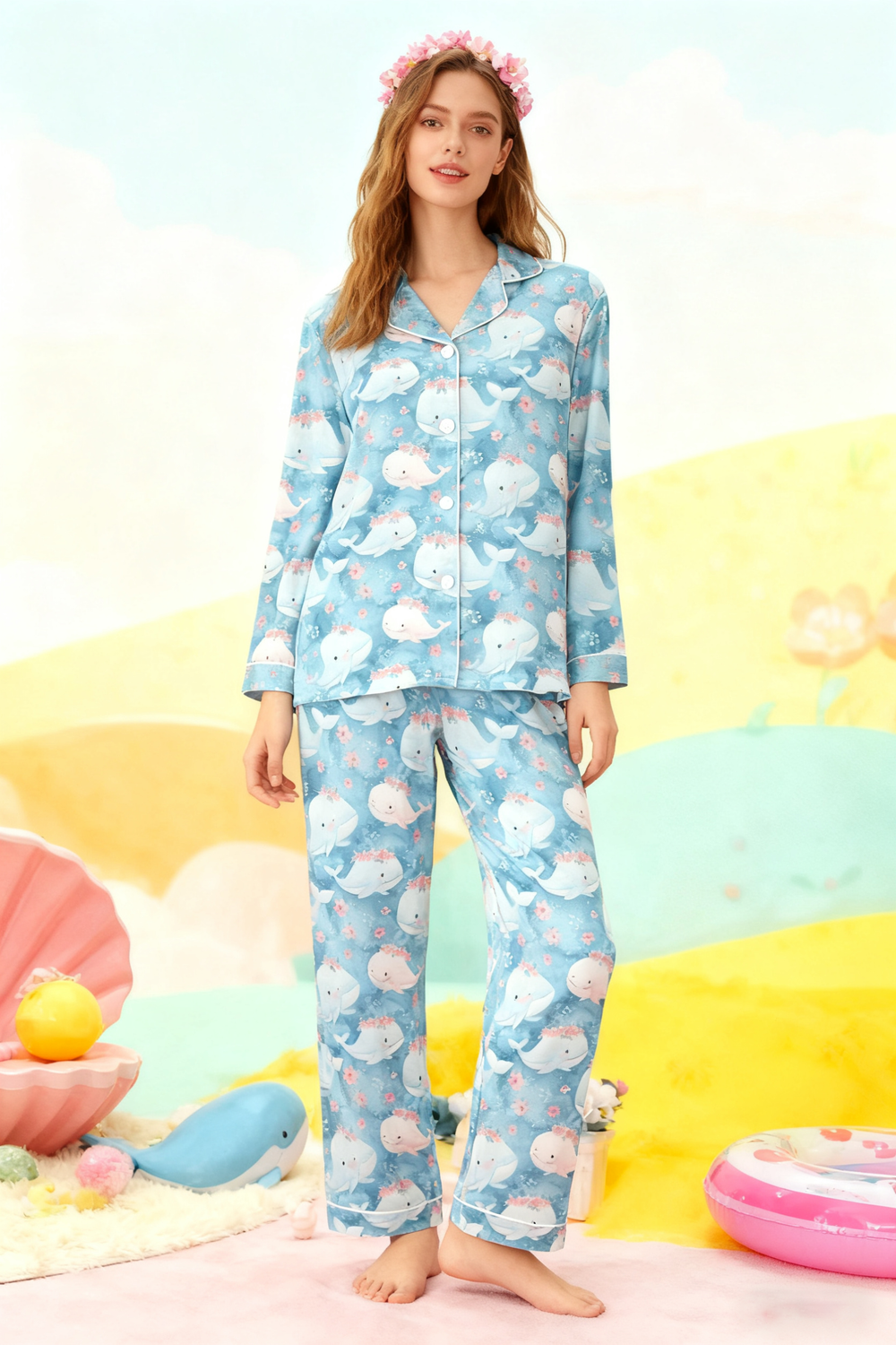 Azure Whale & Secret Garden Pajamas - My Store