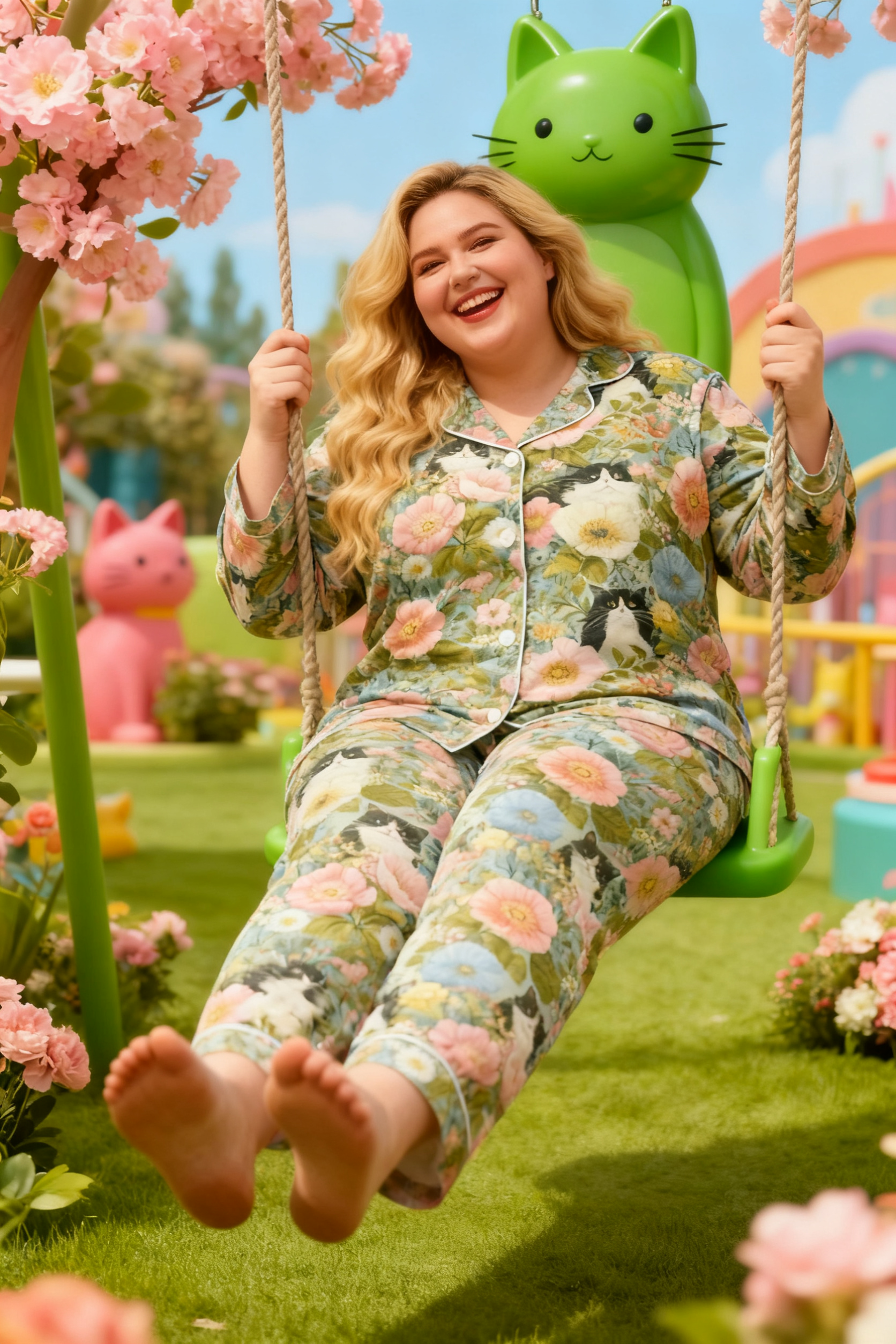 Blooming Cat & Secret Garden Whispers Pajamas - My Store