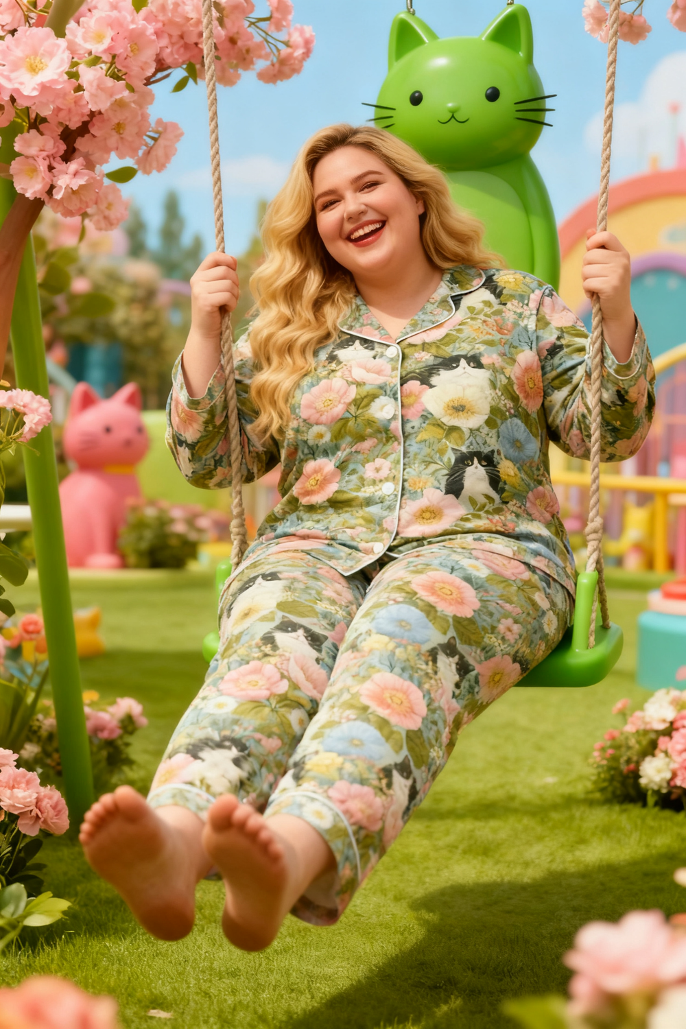 Blooming Cat & Secret Garden Whispers Pajamas - My Store