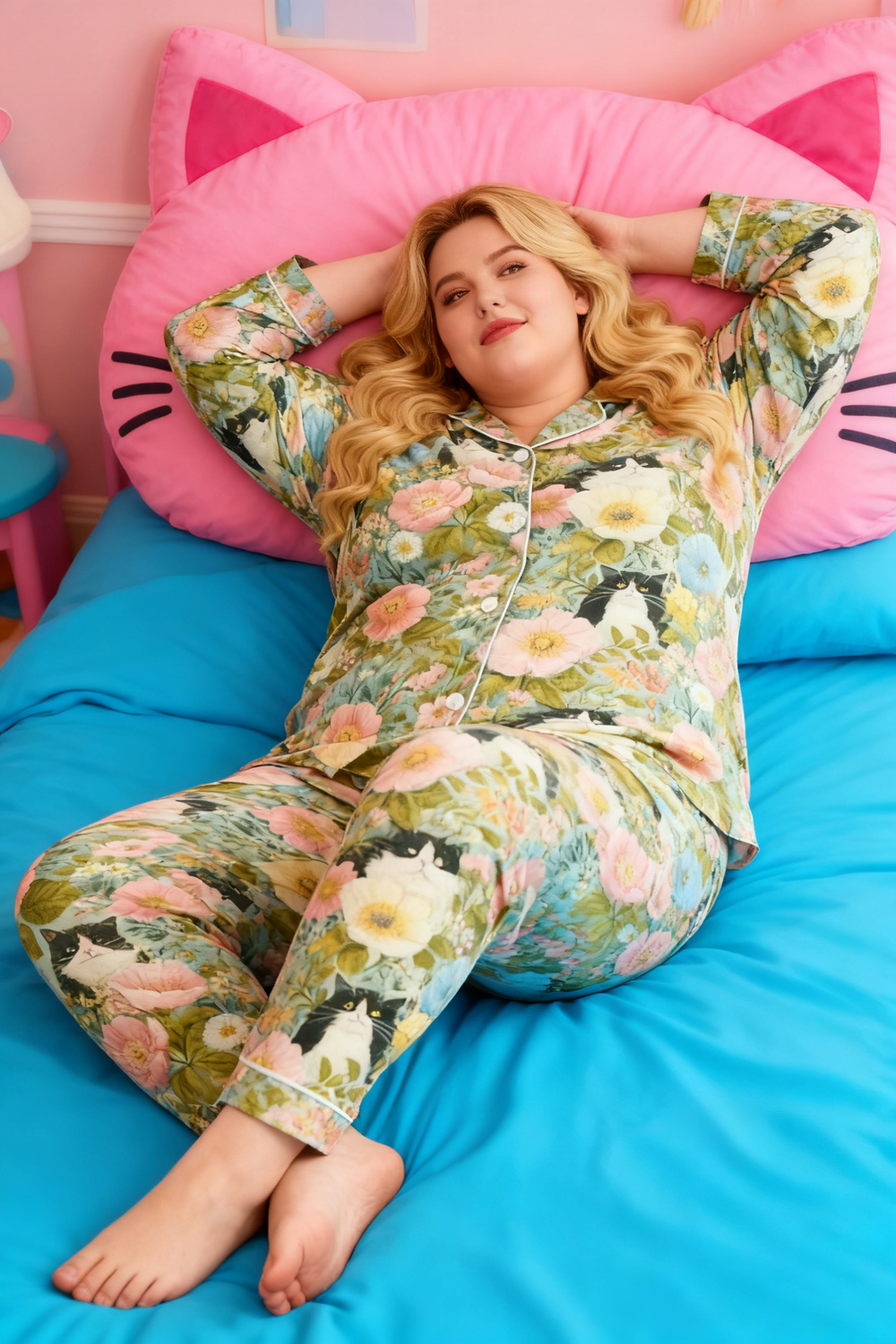 Blooming Cat & Secret Garden Whispers Pajamas - My Store