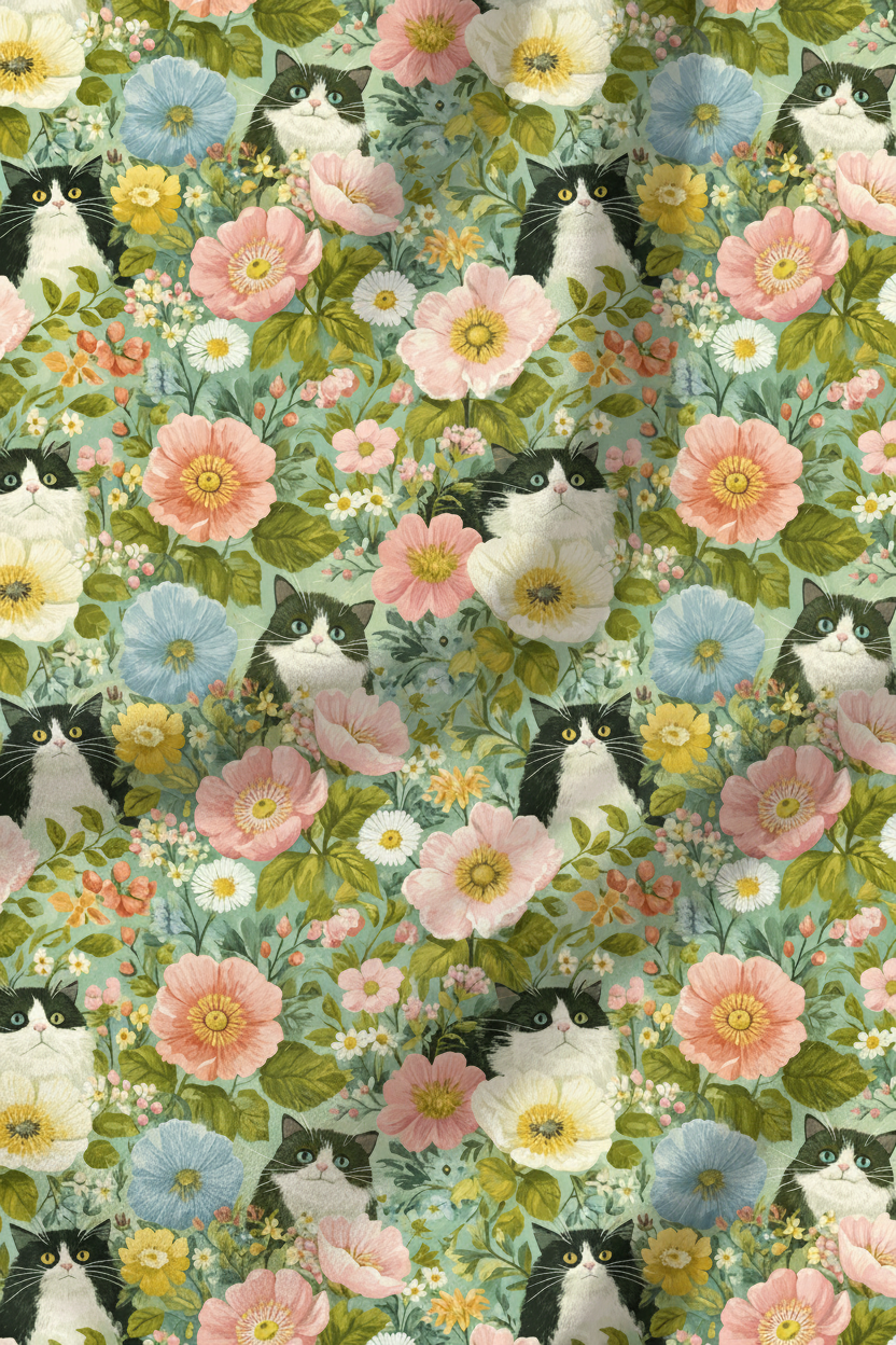 Blooming Cat & Secret Garden Whispers Pajamas - My Store