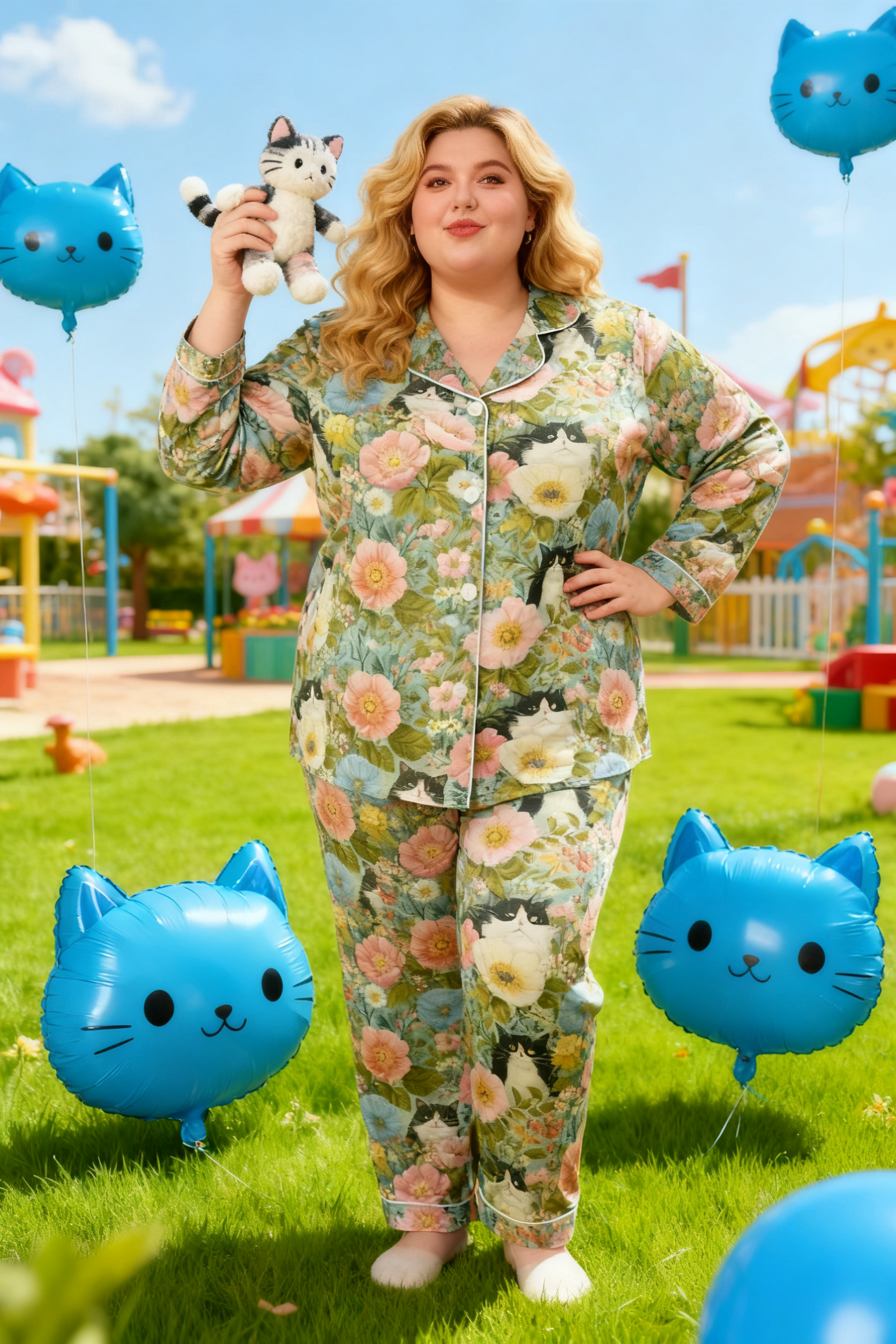 Blooming Cat & Secret Garden Whispers Pajamas - My Store