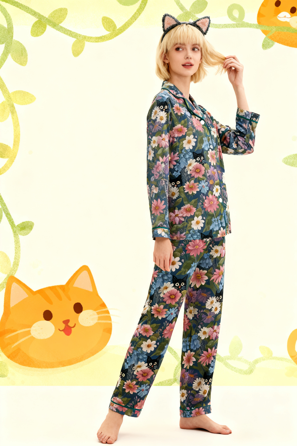 Moonlit Cat Pajamas - My Store