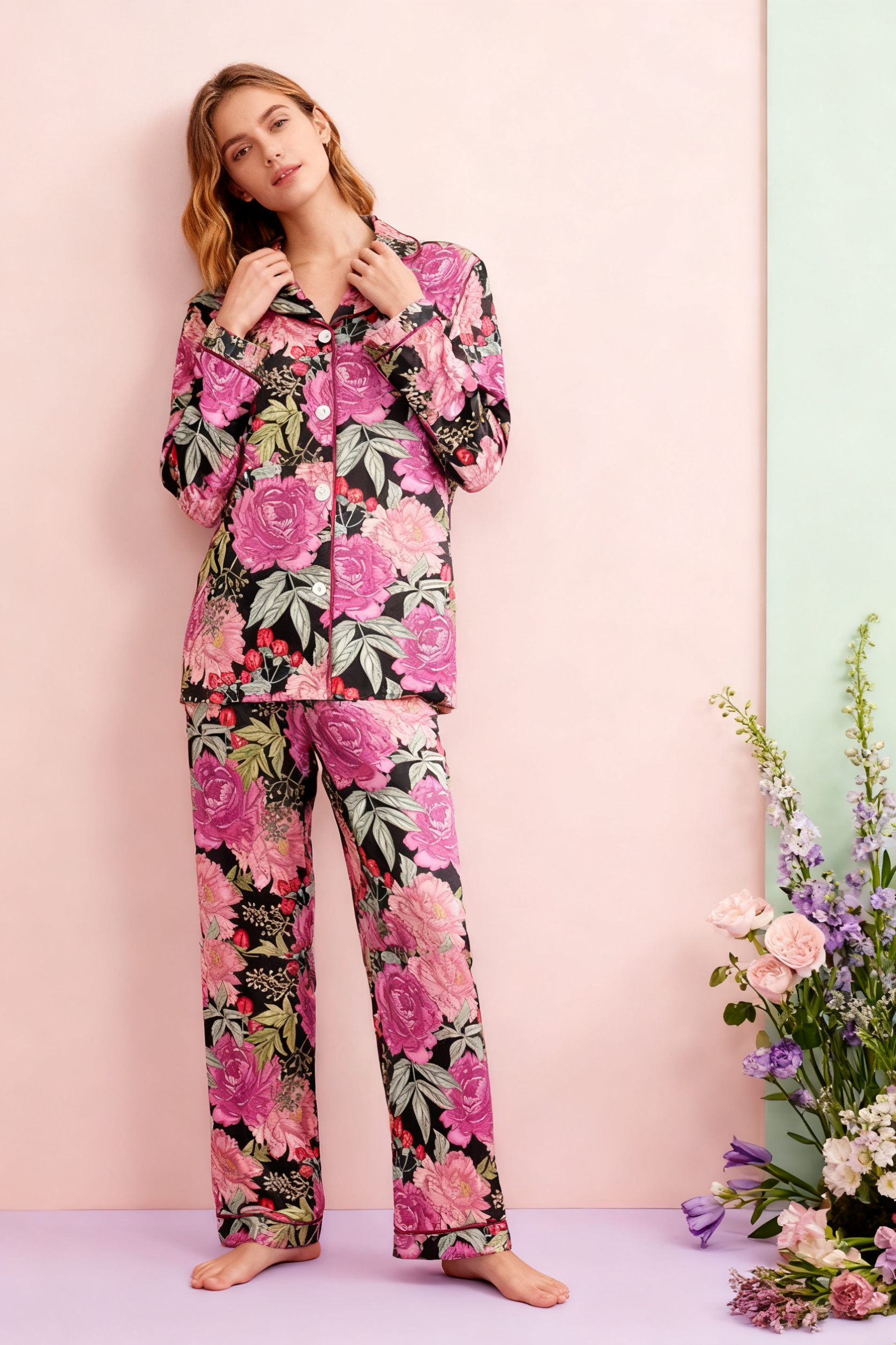 Moonlit Garden Reverie Pajamas - My Store