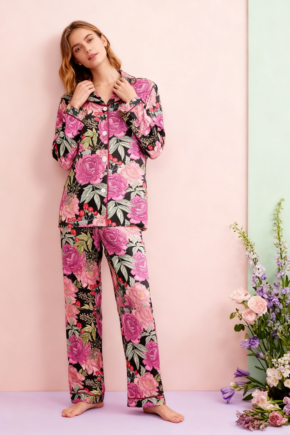 Moonlit Garden Reverie Pajamas - My Store