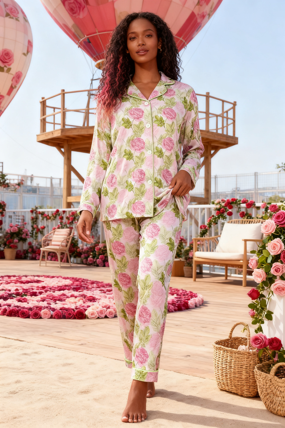 Petal-Laden Voyage Pajamas - My Store