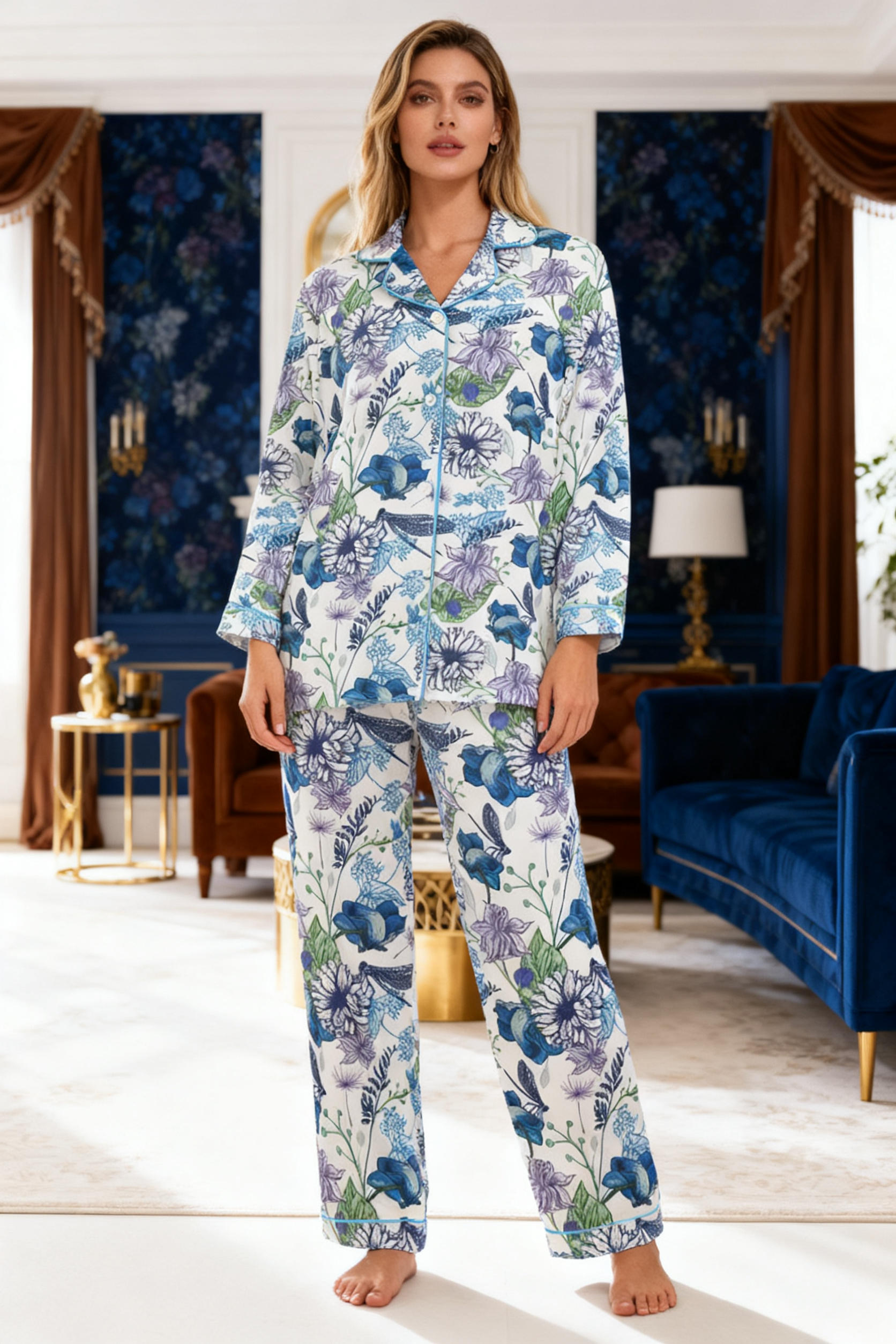 Garden Butterfly Floral Pajamas - My Store