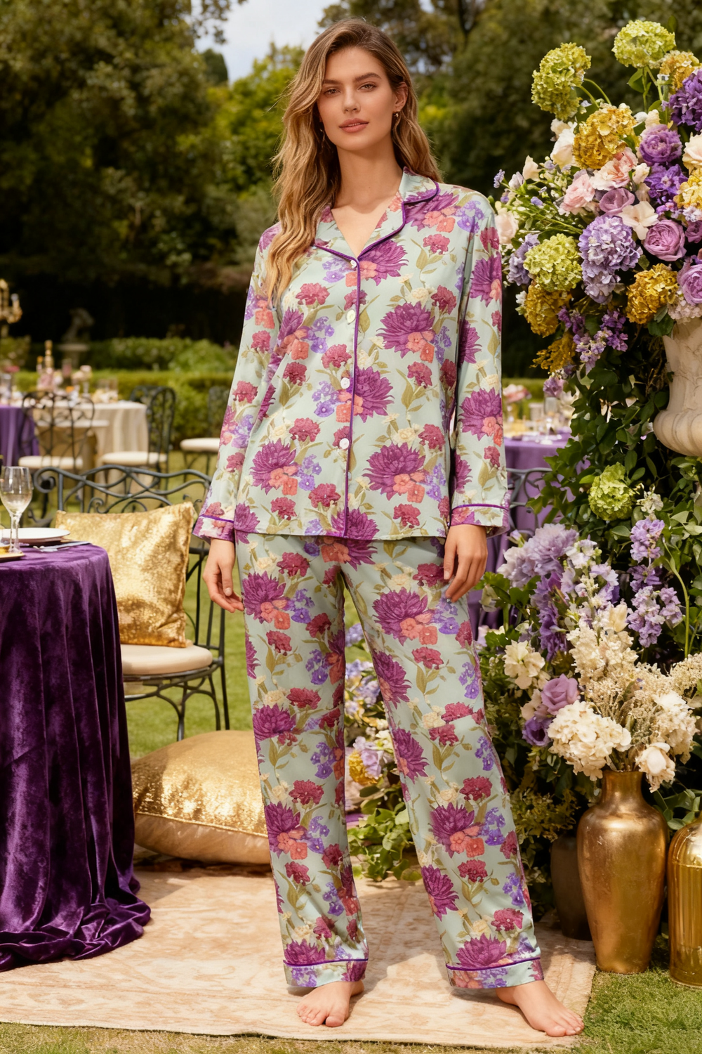 Whimsical Floral Haven Pajamas - My Store
