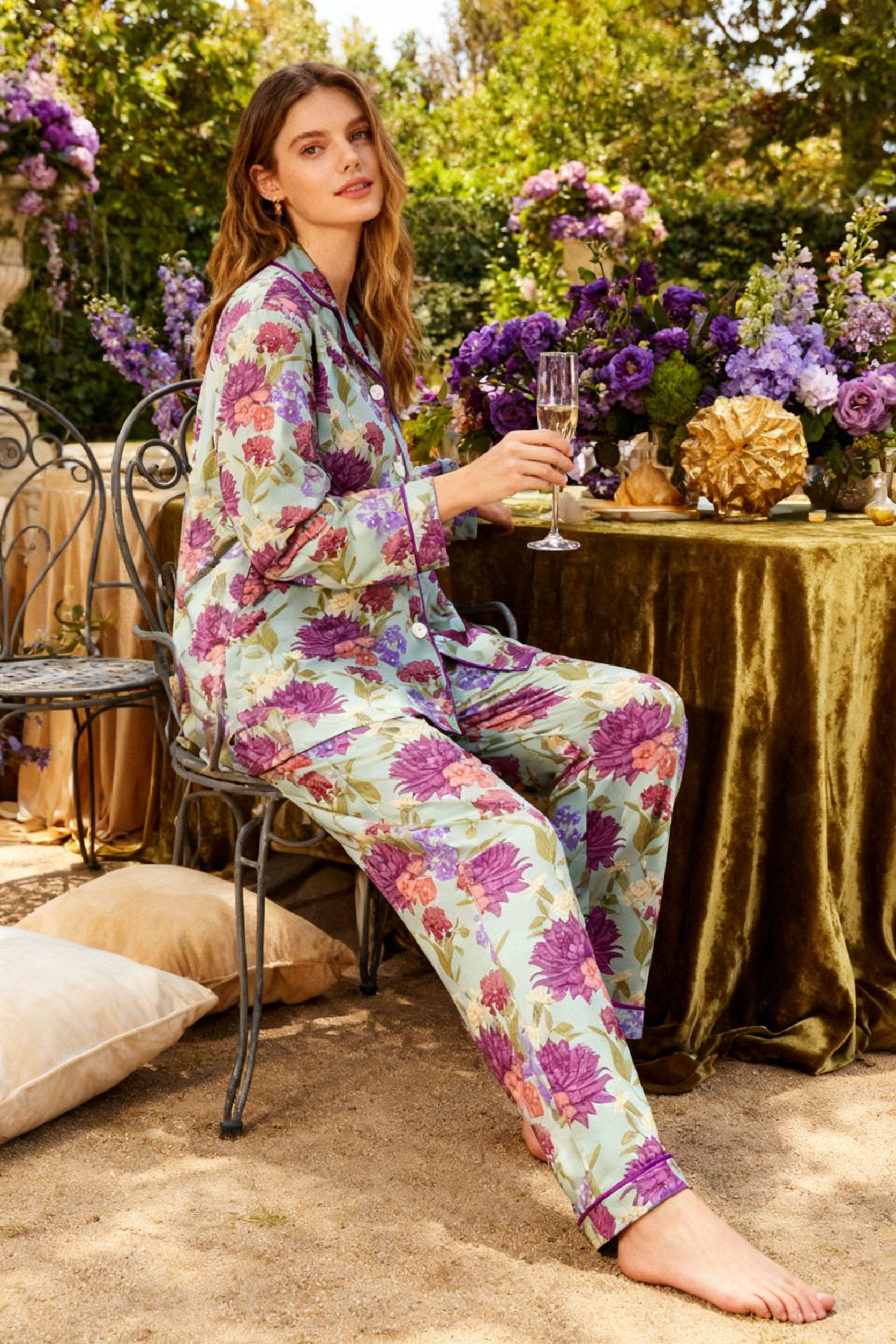 Whimsical Floral Haven Pajamas - My Store