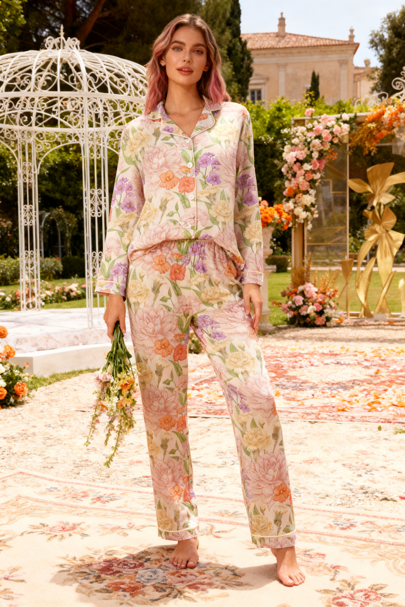 Floral Meadow Reverie Pajamas - My Store