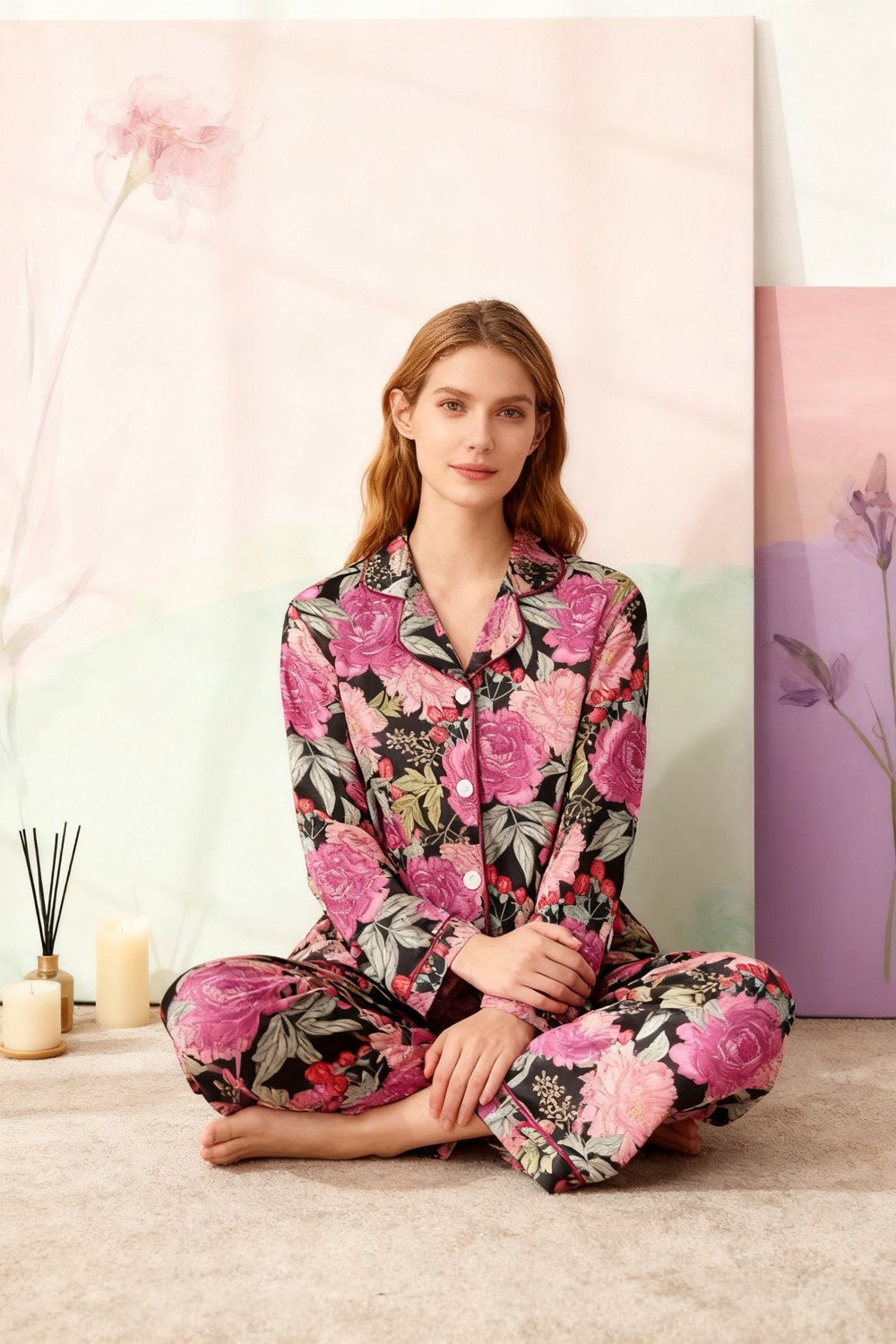 Moonlit Garden Reverie Pajamas - My Store