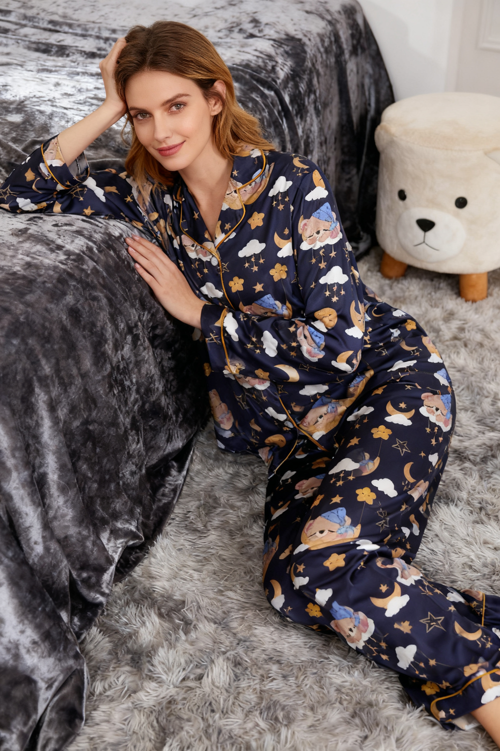 Star Night Cute Bear Slumber Pajamas - My Store