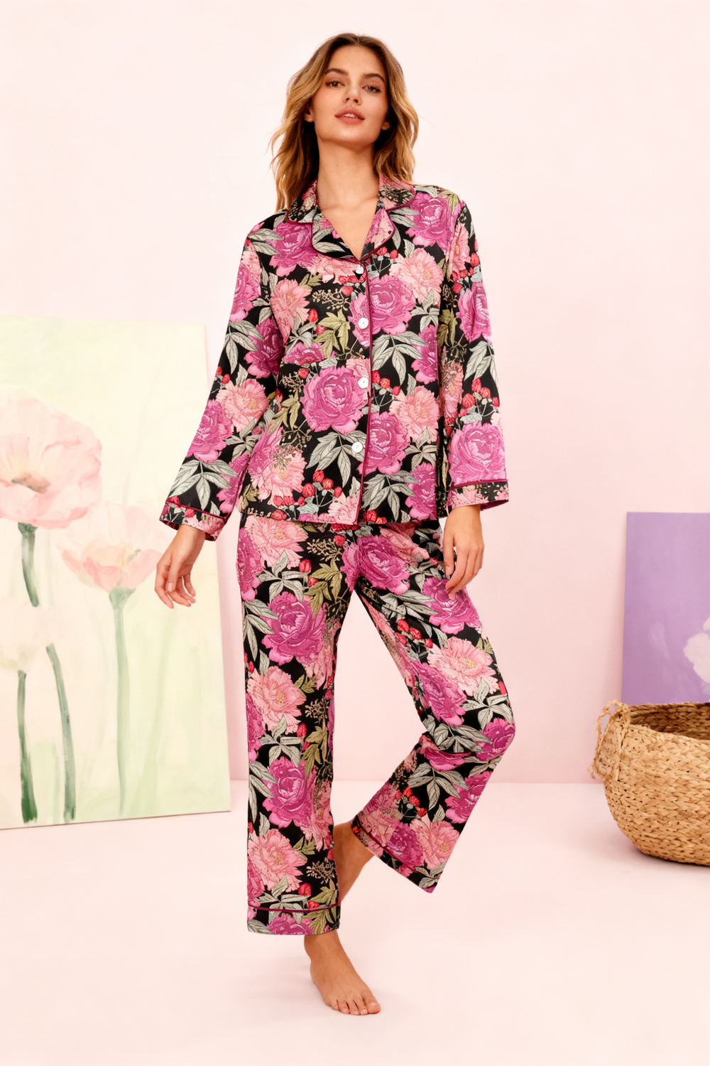 Moonlit Garden Reverie Pajamas - My Store