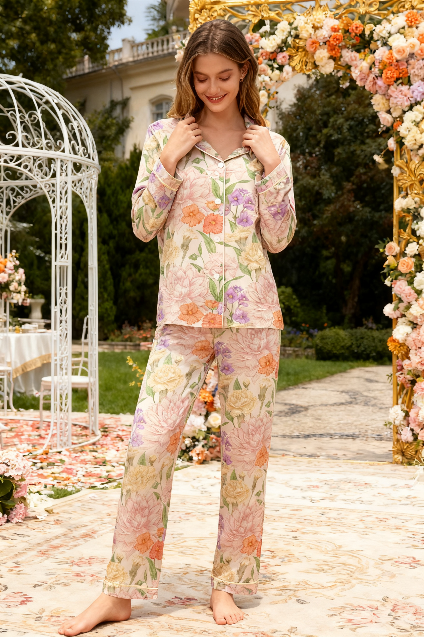 Floral Meadow Reverie Pajamas - My Store