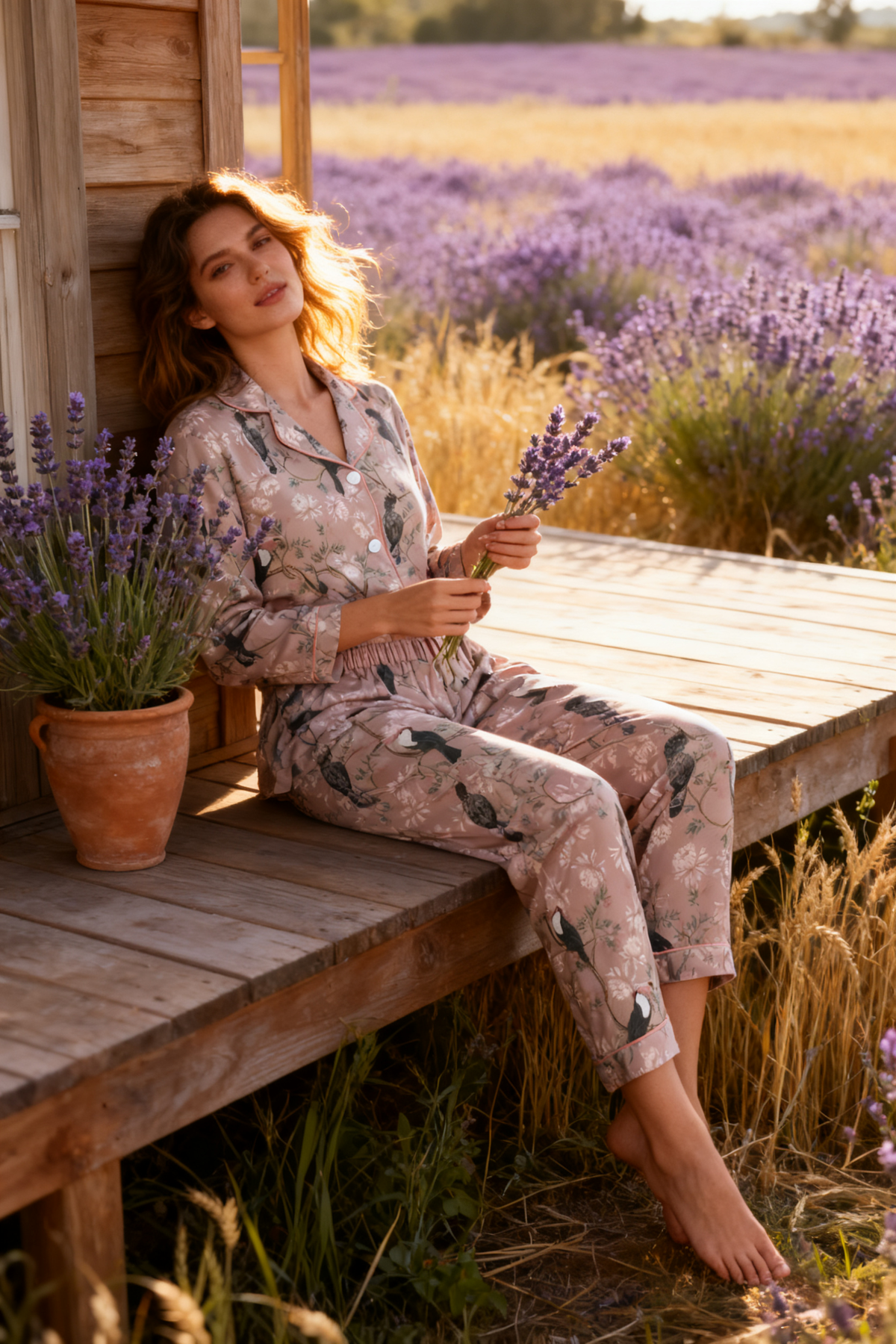 Vintage Bird Forest Poetic Pajamas - My Store