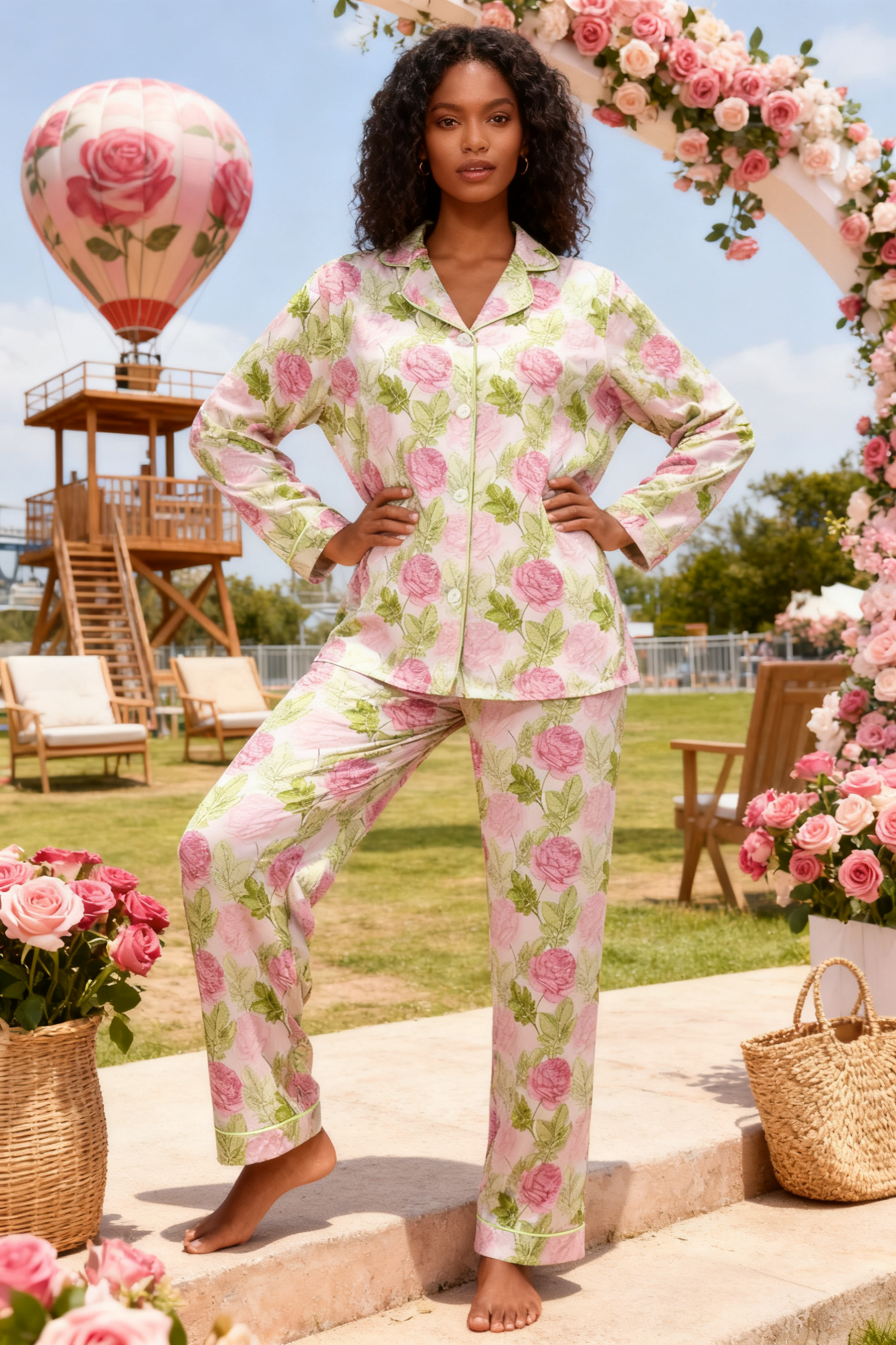 Petal-Laden Voyage Pajamas - My Store