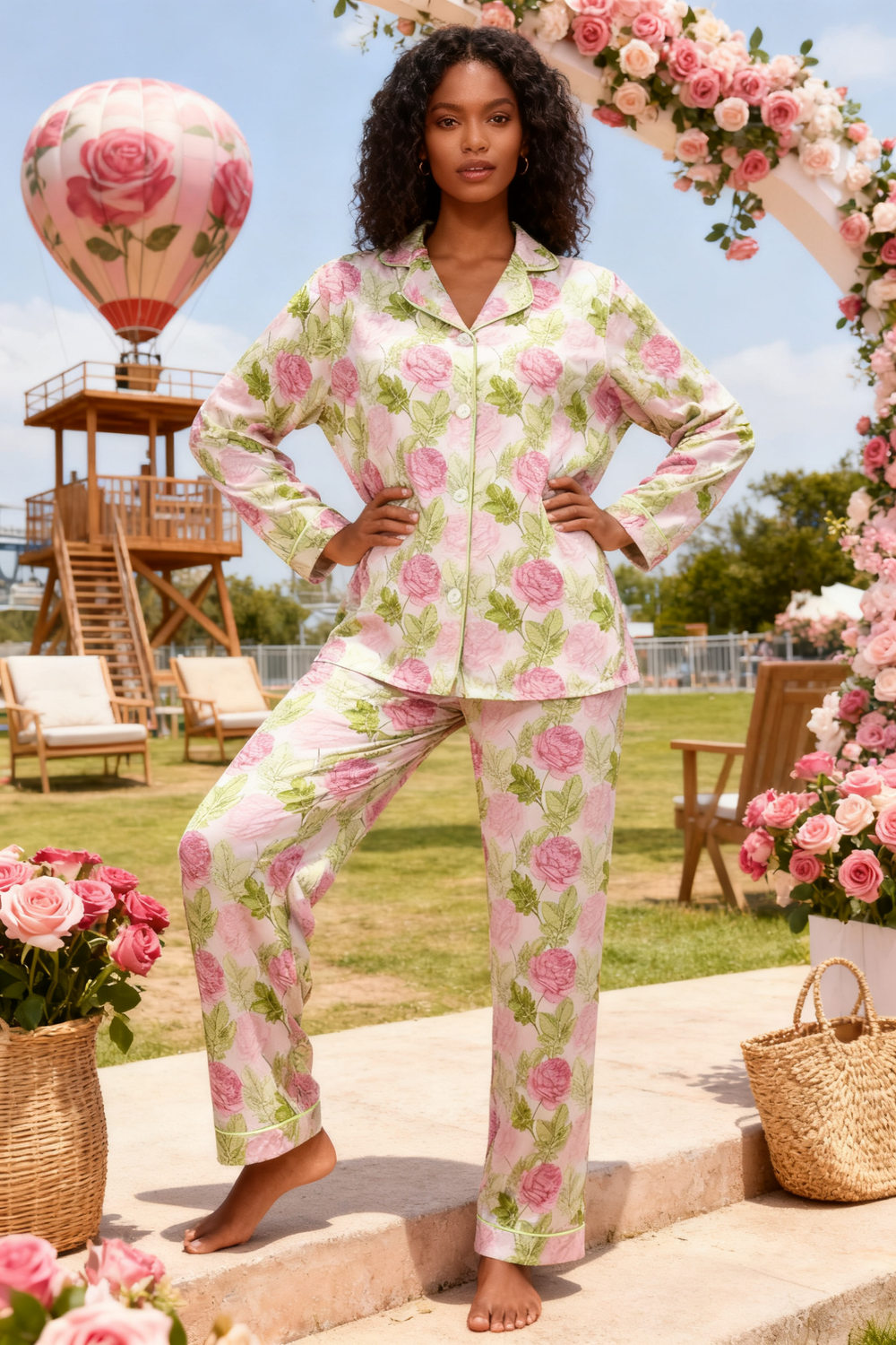 Petal-Laden Voyage Pajamas - My Store