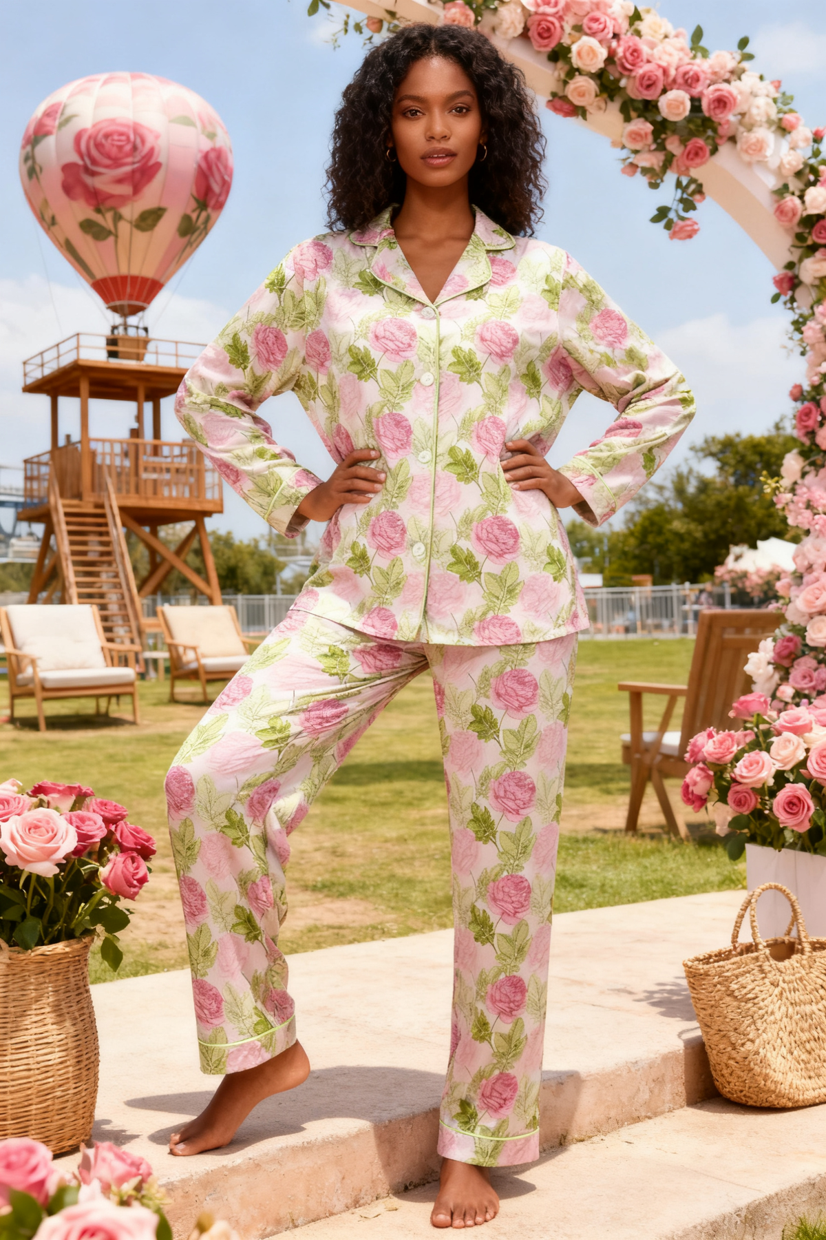 Petal-Laden Voyage Pajamas - My Store
