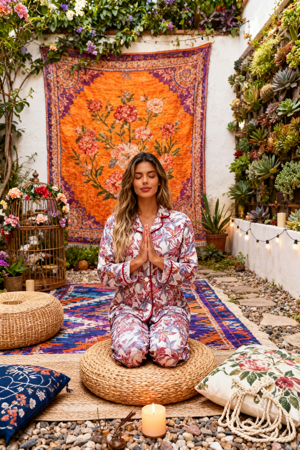 The Poetic Voyage of Blossoms Pajamas - My Store