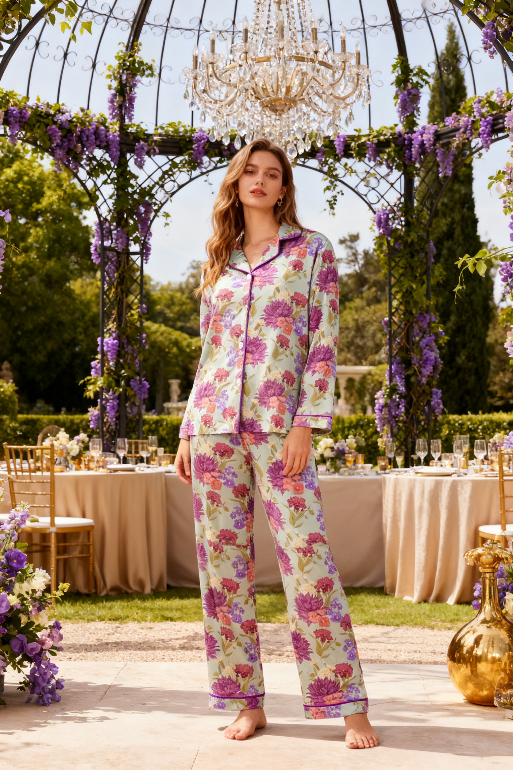 Whimsical Floral Haven Pajamas - My Store