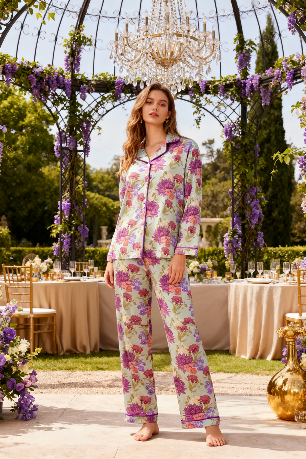 Whimsical Floral Haven Pajamas - My Store