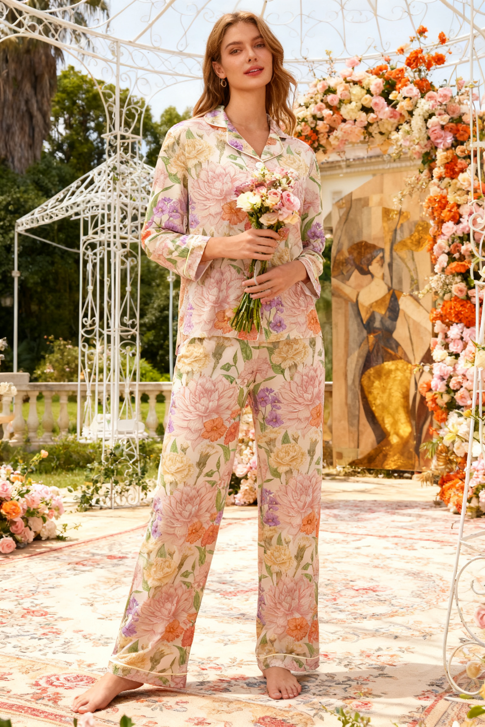 Floral Meadow Reverie Pajamas - My Store