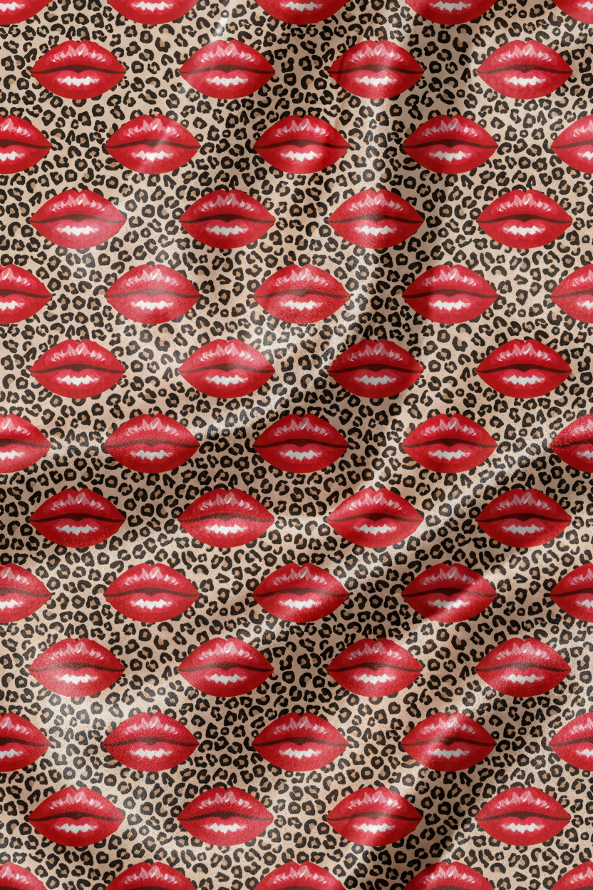 Leopard Red Lip Charm Pajamas - My Store
