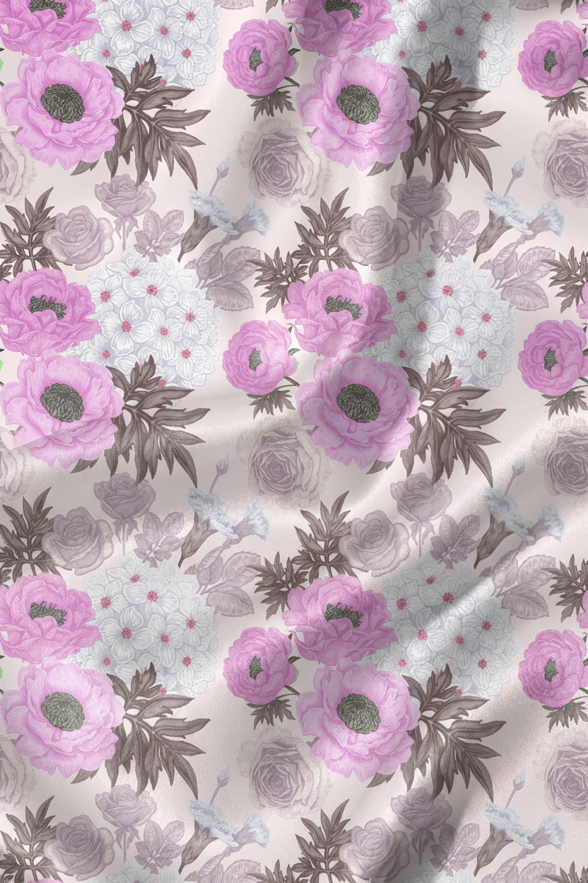 Soft Pink Floral Charm Pajamas - My Store