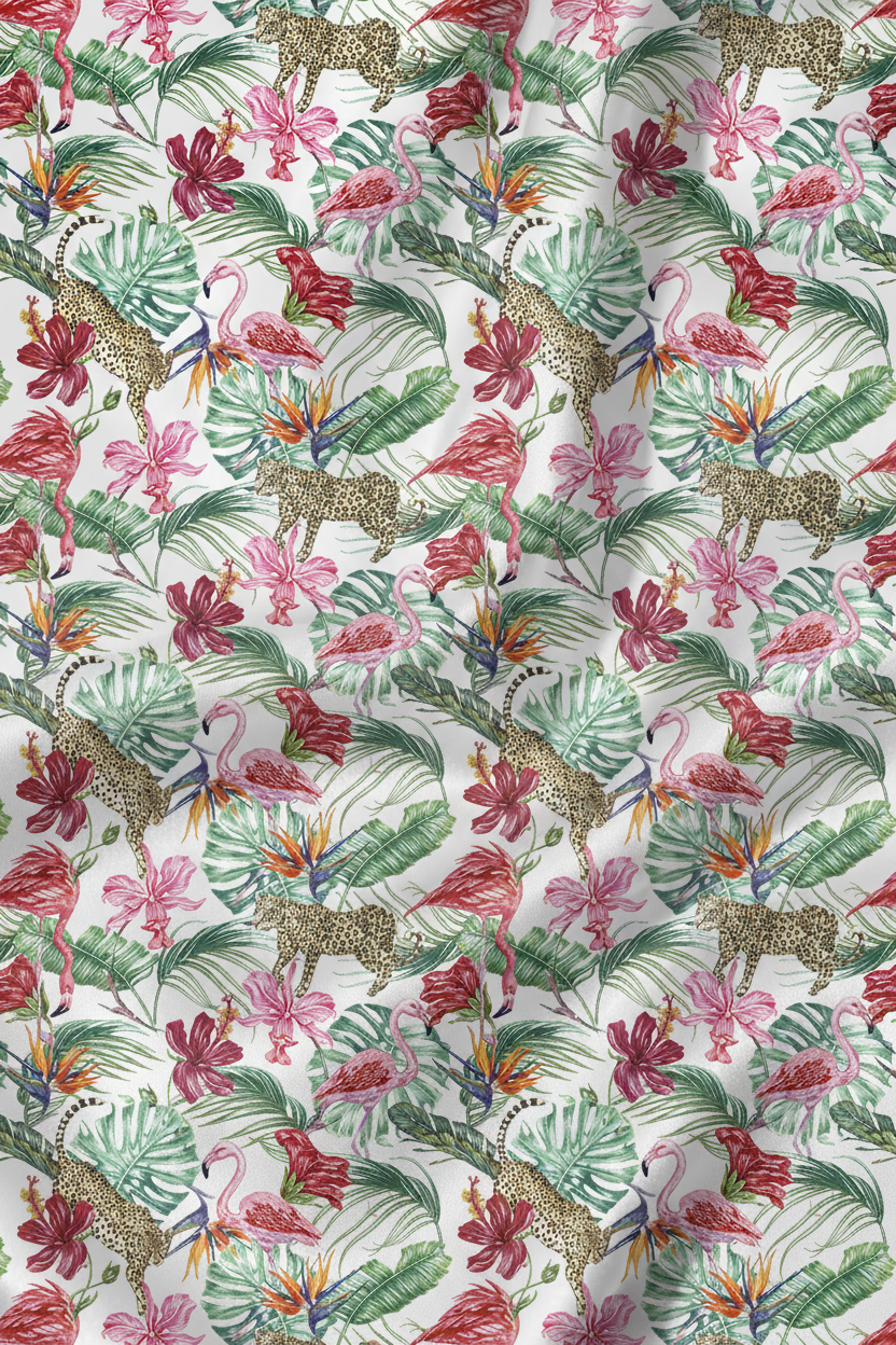 Wild Harmony: Flamingo & Leopard Pajamas - My Store